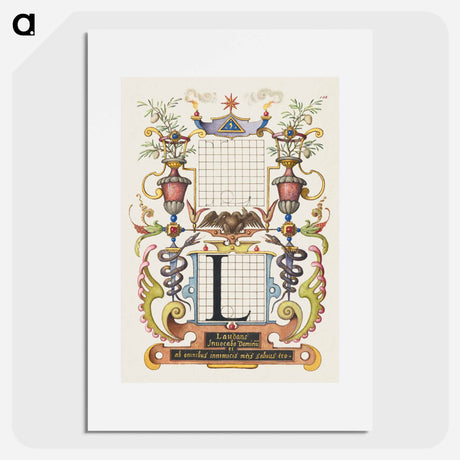 アートポスター-Guide for Constructing the Letter L from Mira Calligraphiae Monumenta
 - 書道のお手本 Poster.