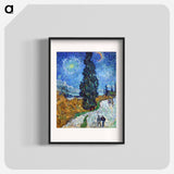 Road with Cypress and Star - Vincent van Gogh Poster.