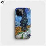 Road with Cypress and Star - Vincent van Gogh Phone Case.