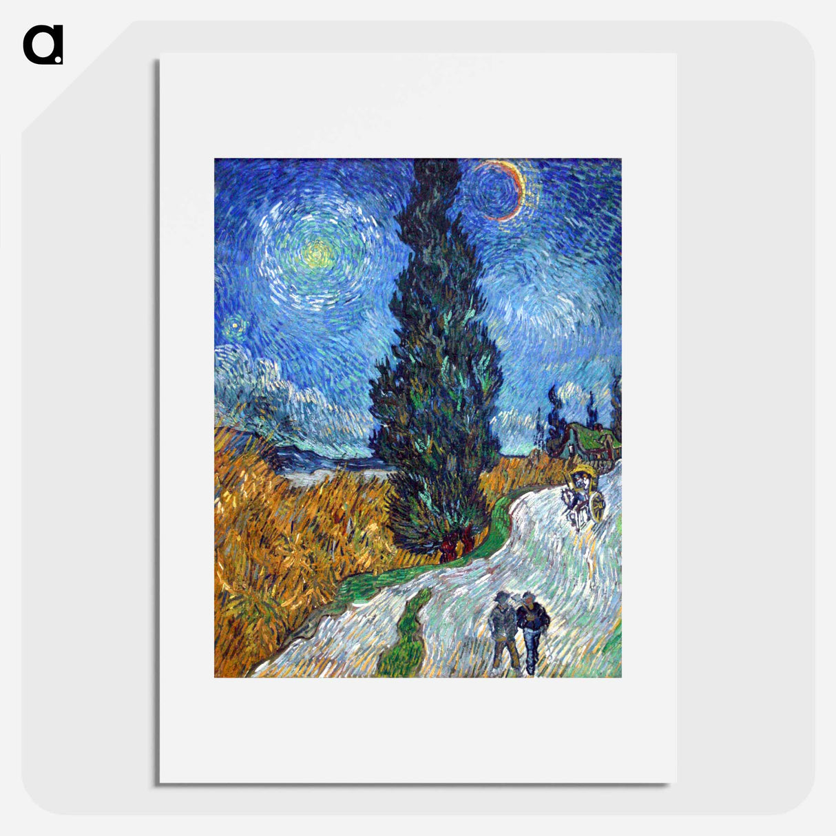 Road with Cypress and Star - Vincent van Gogh Poster.