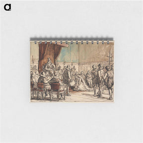 アートメモ帳-Chr.4. lets the executioner take the chain of command and the sword from the forger Christopher Rosenkrantz by Wilhelm Marstrand - ヴィルヘルム マーストランド Memo.