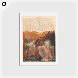 アートポストカード-The First Book of Urizen, Plate 10 - ウィリアム ブレイク Postcard.