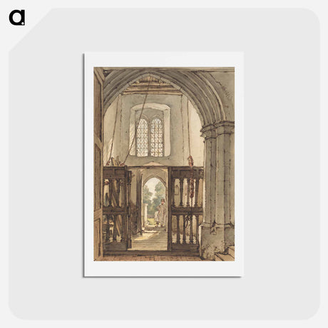 アートポストカード-Interior of the Belfry, Bushey Church - ウィリアム ヘンリー ハント Postcard.