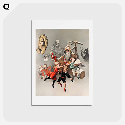 Etrennes Poster - アドルフ レオン ウィレット Postcard.