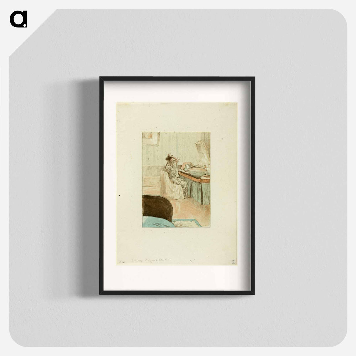 La Toilette - アレクサンドル ルノア Poster.