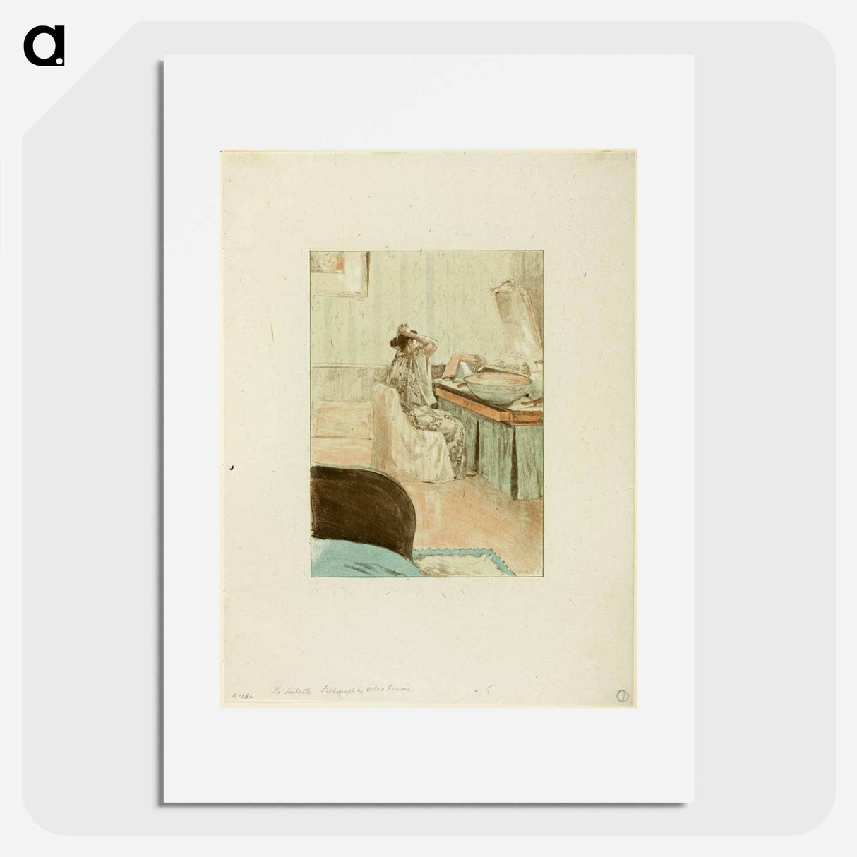La Toilette - アレクサンドル ルノア Poster.