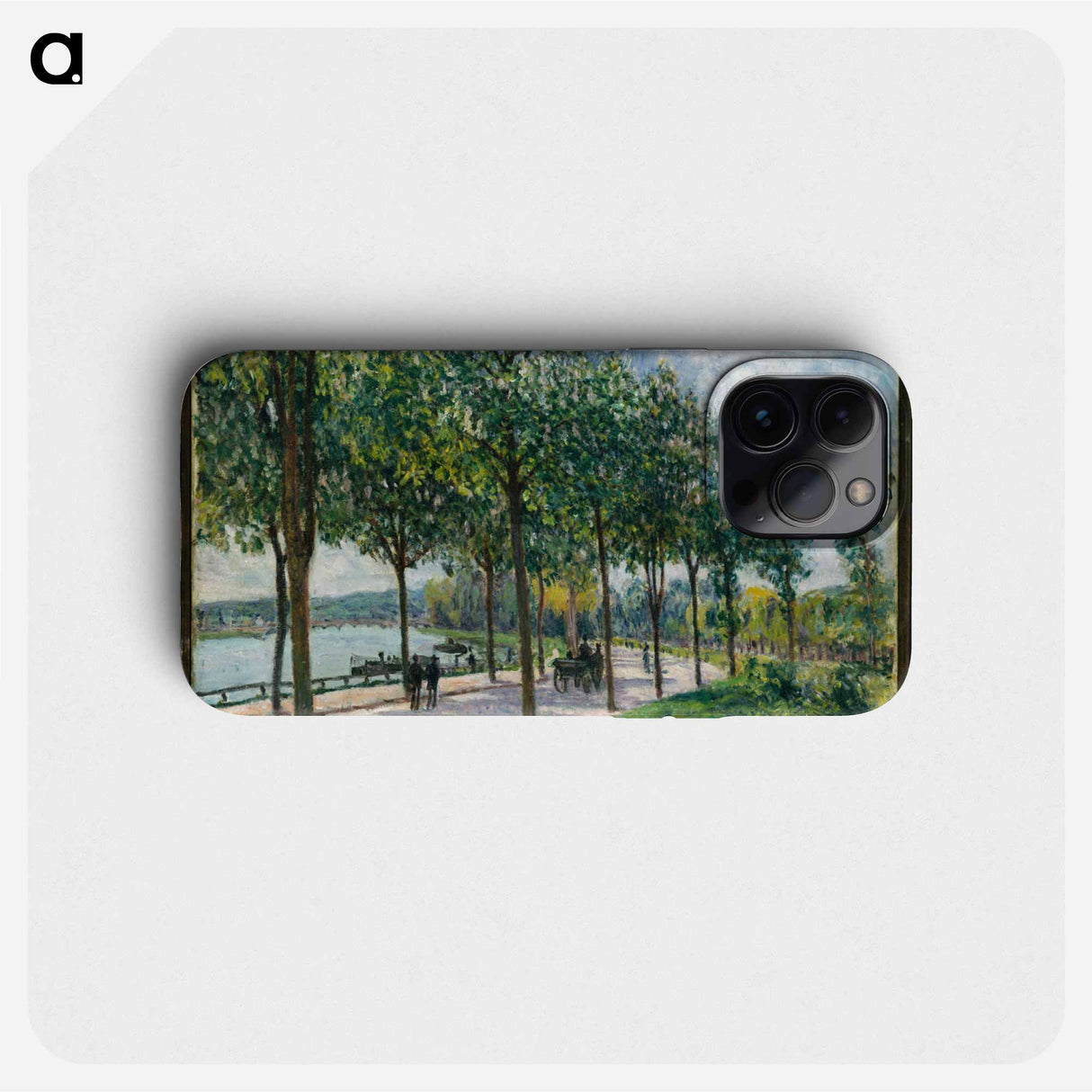 Allée of Chestnut Trees - アルフレッド シスレー Phone Case.