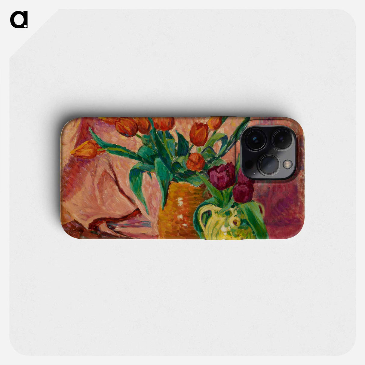 Two vases with tulips - アルフレッド ウィリアム フィンチ Phone Case.