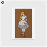 アートポストカード-Alice Costume Design for Alice in Wonderland - 不思議の国のアリス Postcard.