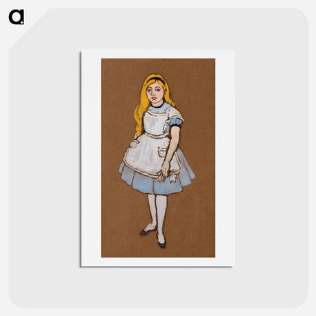 アートポストカード-Alice Costume Design for Alice in Wonderland - 不思議の国のアリス Postcard.