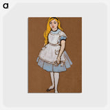 アートポストカード-Alice Costume Design for Alice in Wonderland - 不思議の国のアリス Postcard.