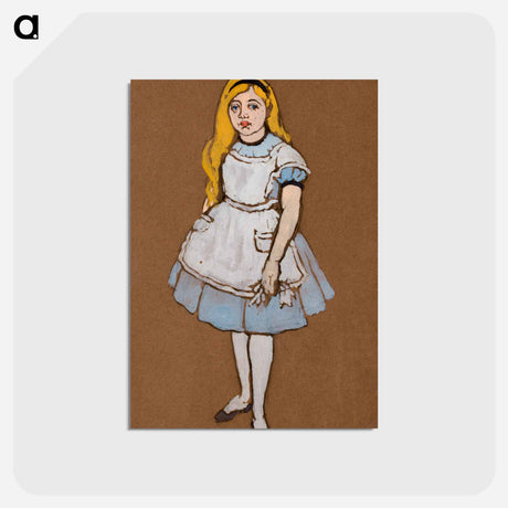 アートポストカード-Alice Costume Design for Alice in Wonderland - 不思議の国のアリス Postcard.