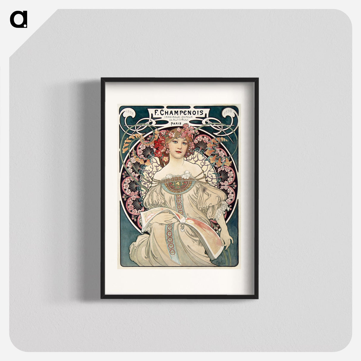 Alphonse Mucha(アルフォンス ミュシャ) - F. Champenois Imprimeur - Editeur - アルフォンス ミュシャ Poster. - artgraph.「アートをもっと気軽に」世界の名画やアート作品をポスターなど身近なアイテムにプリントして販売するサイト「artgraph.」ポスター、アートフレーム、スマホケース、ノート…etcなど多くの製品を用意しております。専属アーティストの作品もあり、ここだけしか買えないアートに出会えます。│