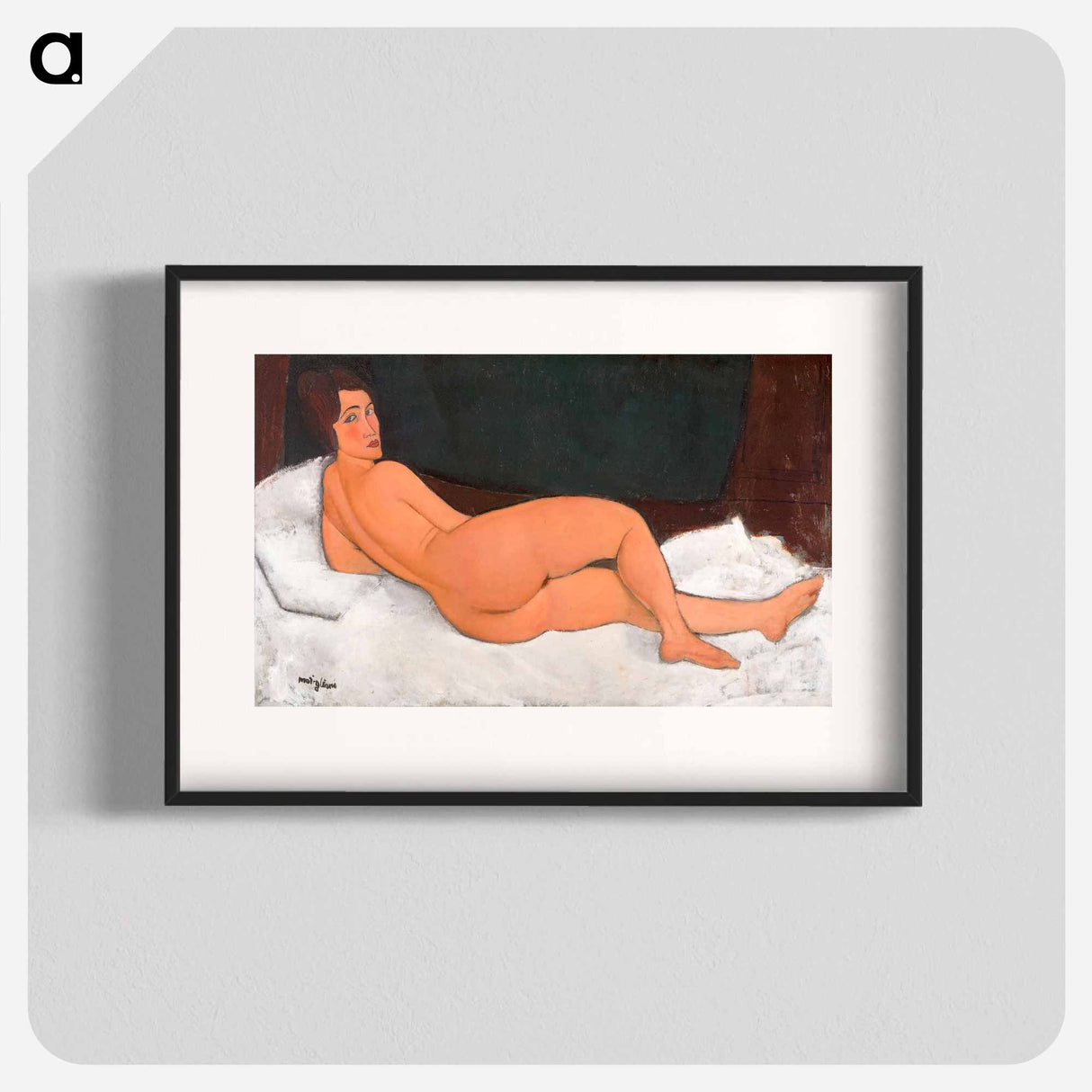 The couch (on the wall) - Amedeo Modigliani Poster.