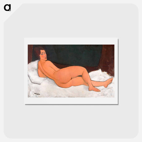アートポストカード-Nu couché (sur le côté gauche) - アメデオ モディリアーニ Postcard.