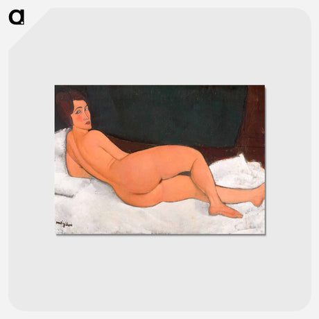 アートポストカード-Nu couché (sur le côté gauche) - アメデオ モディリアーニ Postcard.