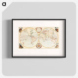 Bowles's new pocket map of the world - アンティーク地図 Poster.