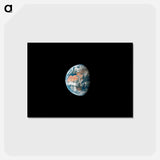 アートポストカード-View of Earth - アポロ月面着陸 Postcard.