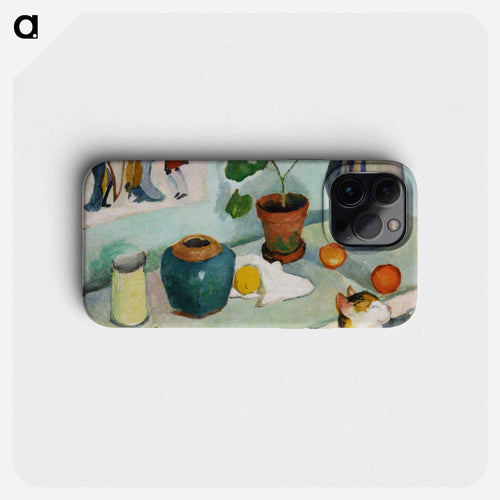 The ghost in the house stalls: Still life with a cat - August Macke Phone Case.