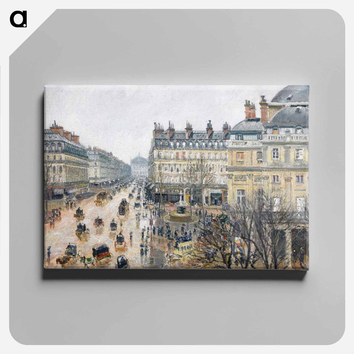 French Theater Square, Paris - カミーユ ピサロ Canvas.