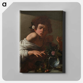 アートパネル-Boy Bitten by a Lizard - カラヴァッジョ Canvas.