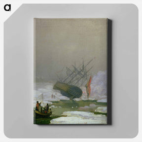 アートパネル-Ship in the Arctic Ocean - カスパー ダーヴィト フリードリヒ Canvas.