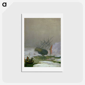 アートポストカード-Ship in the Arctic Ocean - カスパー ダーヴィト フリードリヒ Postcard.