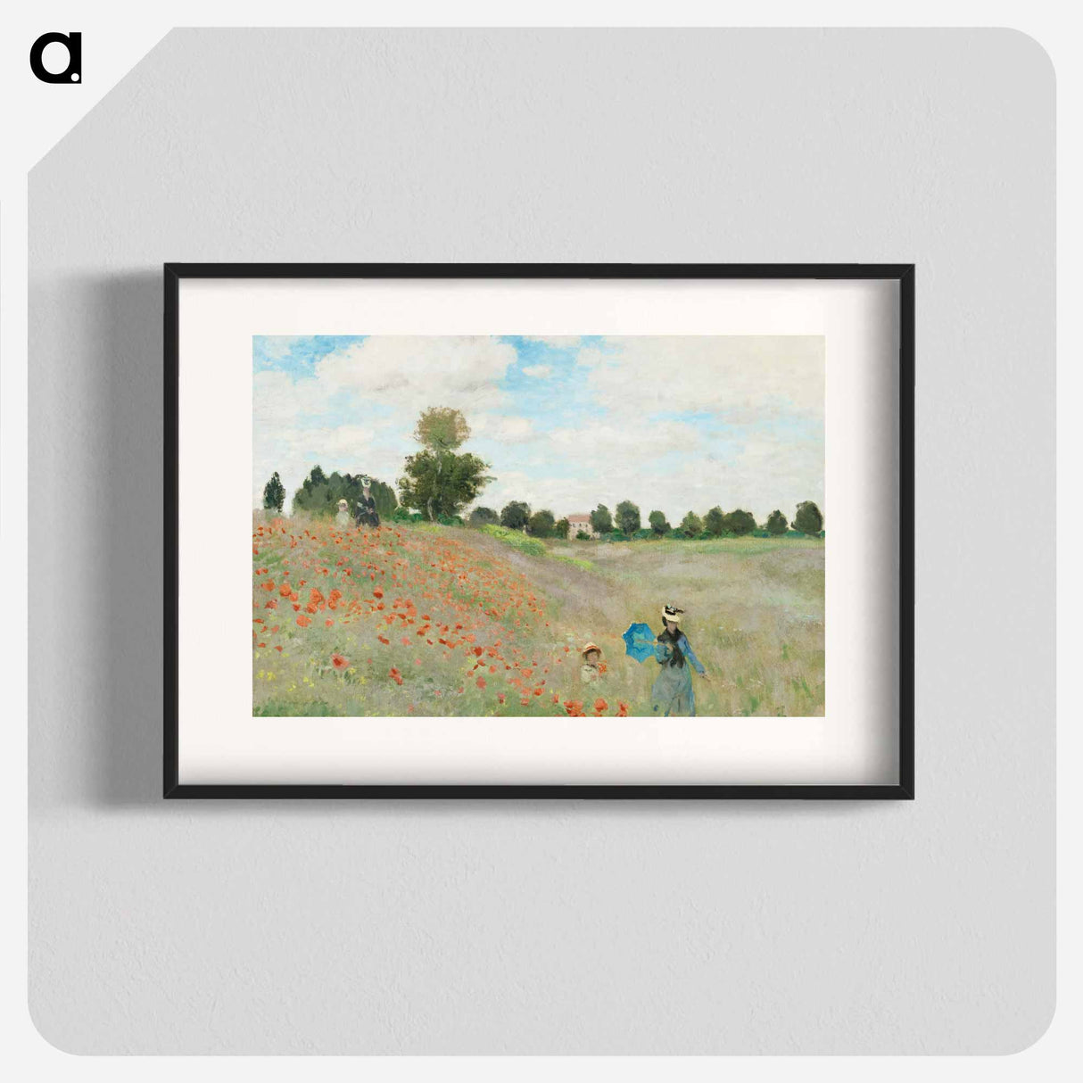 The Poppy Field near Argenteuil - Claude Monet Poster.