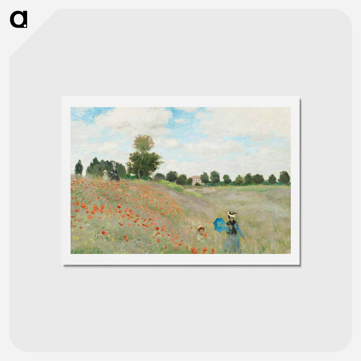 The Poppy Field near Argenteuil - クロード モネ Postcard.