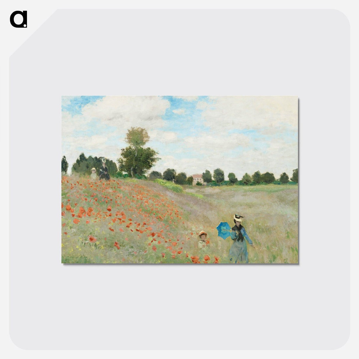 The Poppy Field near Argenteuil - クロード モネ Postcard.