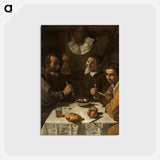 アートポストカード-Breakfast - ディエゴ ベラスケス Postcard.