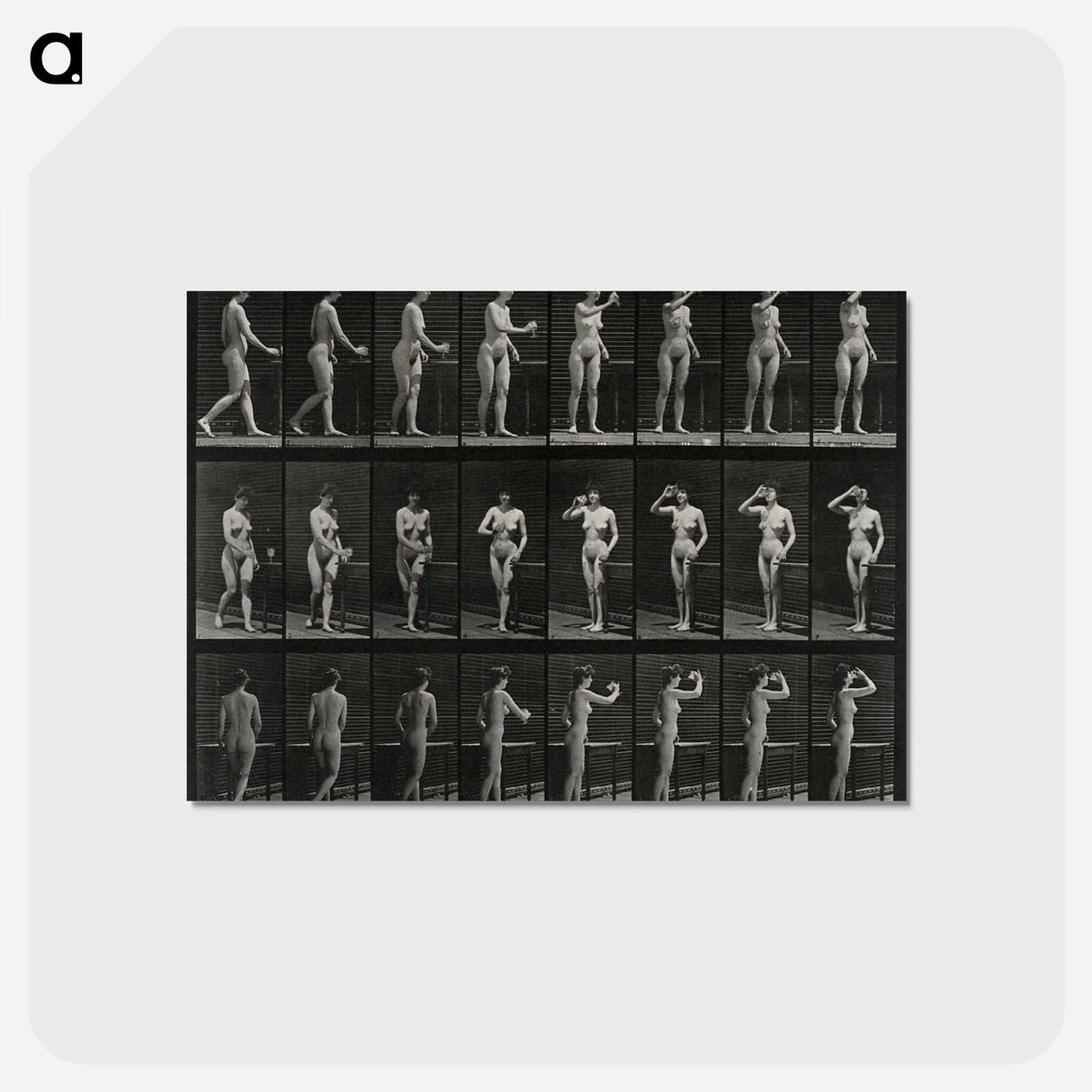 アートポストカード-Woman with Goblet
 - エドワード マイブリッジ Postcard.