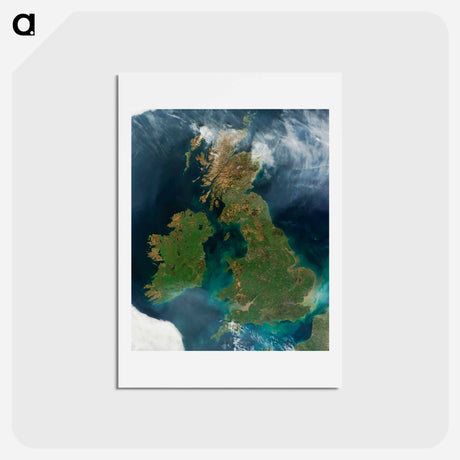 アートポストカード-Great Britain and Ireland from Terra
 - 上空からの地球 Postcard.