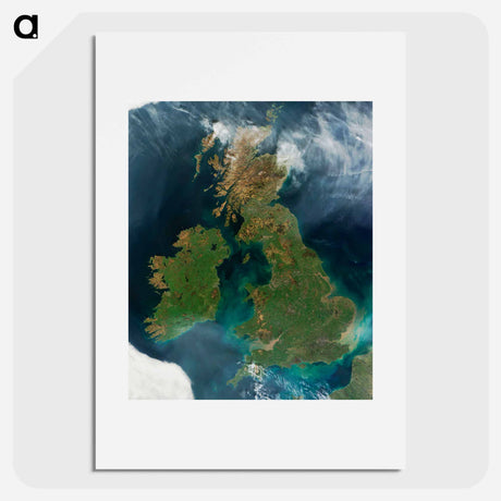 アートポスター-Great Britain and Ireland from Terra
 - 上空からの地球 Poster.