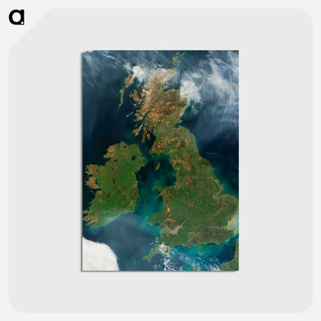アートポストカード-Great Britain and Ireland from Terra
 - 上空からの地球 Postcard.