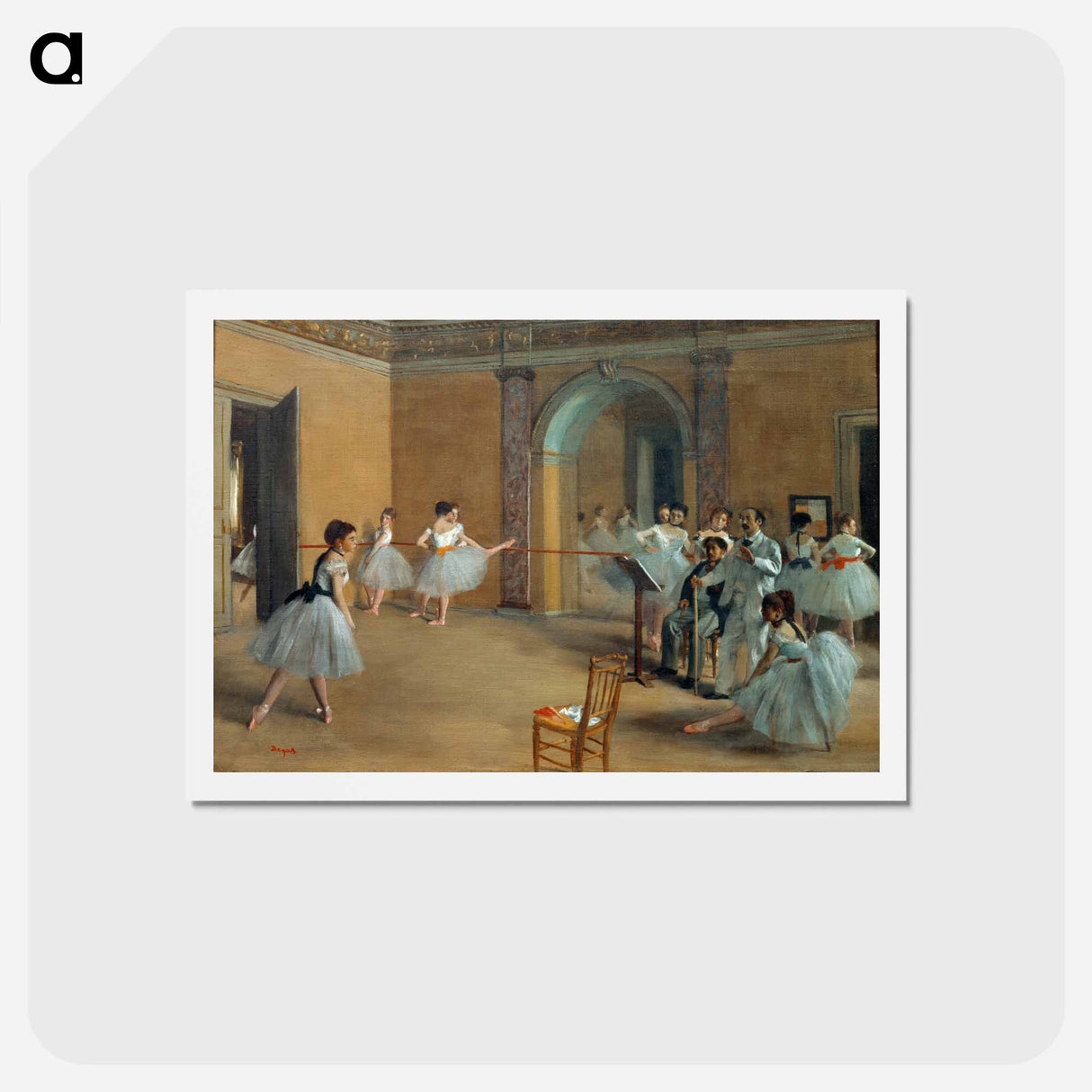 アートポストカード-The Dance Foyer at the Opera on the rue Le Peletier - エドガー ドガ Postcard.