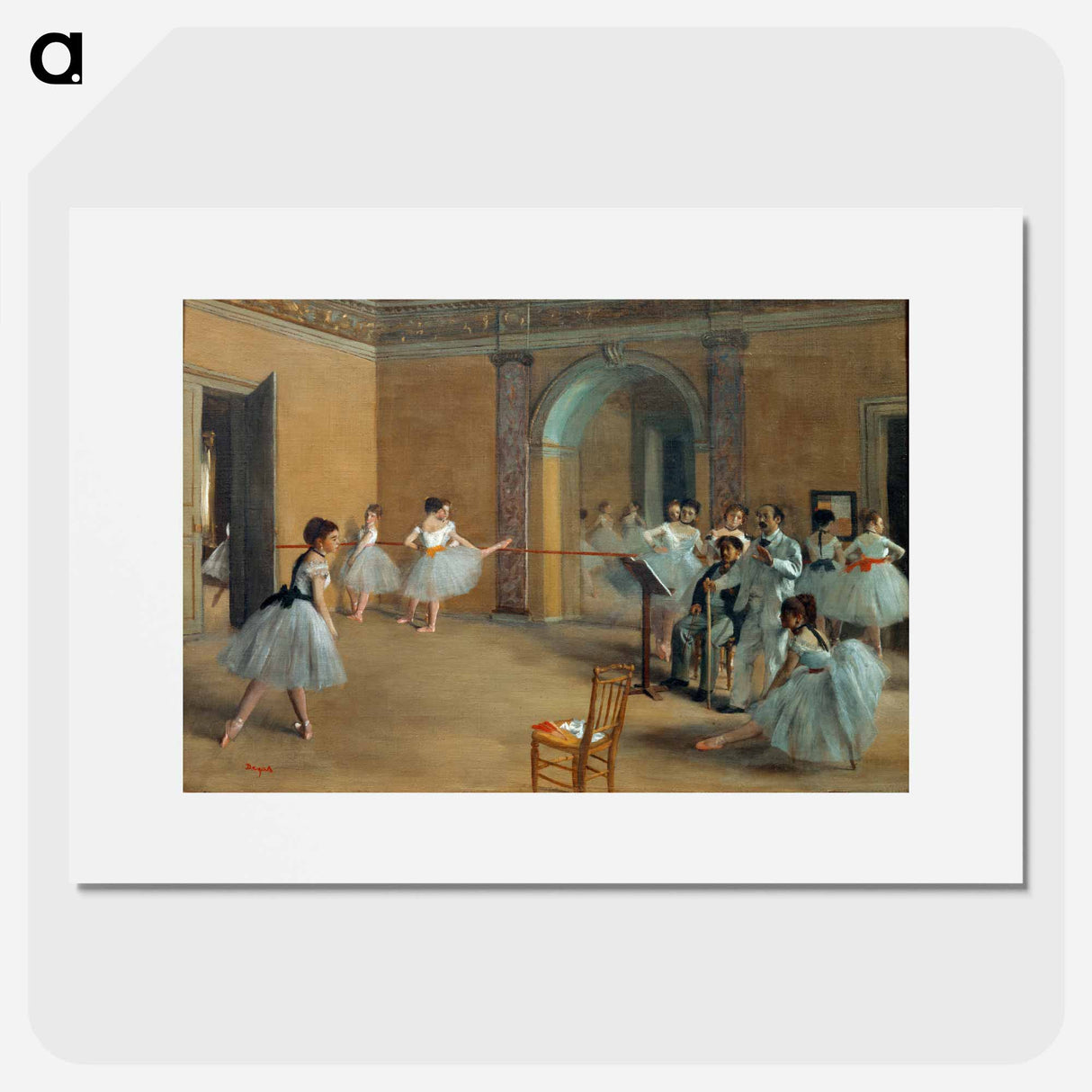 The Dance Foyer at the Opera on the rue Le Peletier - Edgar Degas Poster.