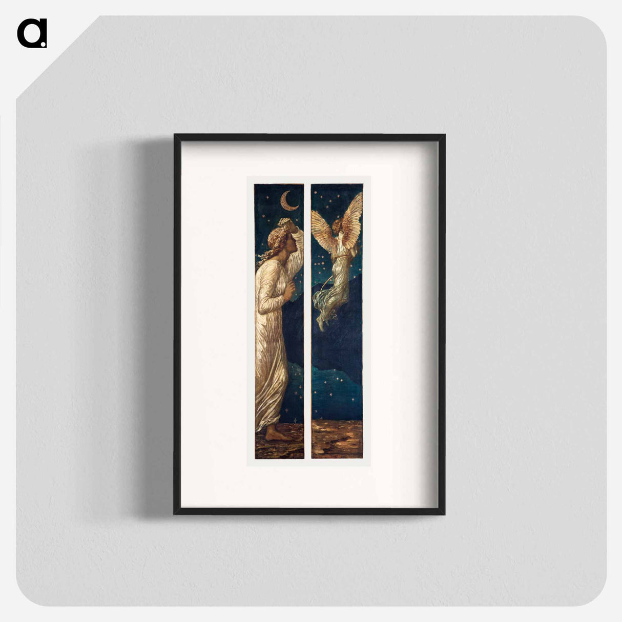 Cupid Flying away from Psyche - エドワード バーン ジョーンズ Poster.