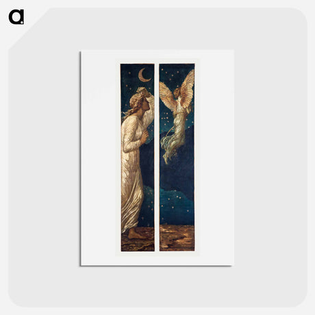 アートポストカード-Cupid Flying away from Psyche - エドワード バーン ジョーンズ Postcard.