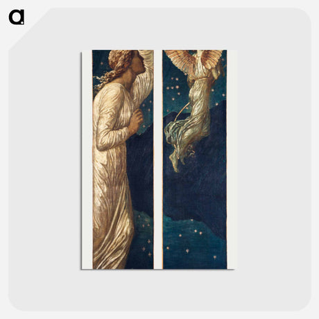アートポストカード-Cupid Flying away from Psyche - エドワード バーン ジョーンズ Postcard.