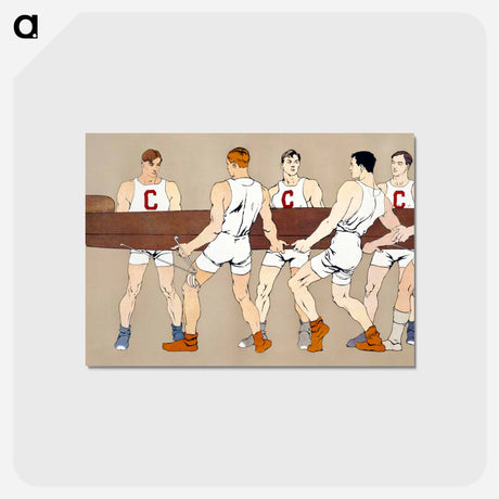 アートポストカード-College rowing club - エドワード ペンフィールド Postcard.