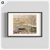 River Scene–Boat and Trees - アーネスト ローソン Poster.