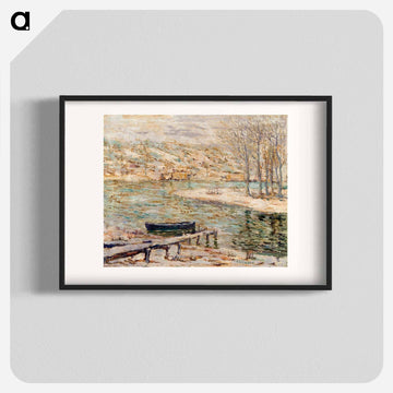 River Scene–Boat and Trees - アーネスト ローソン Poster.