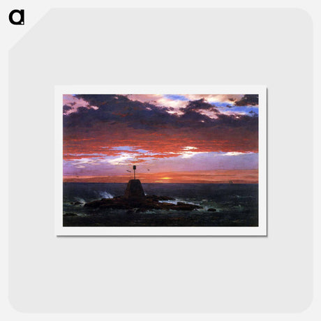 アートポストカード-Faro, Mount Desert Island - フレデリック エドウィン チャーチ Postcard.
