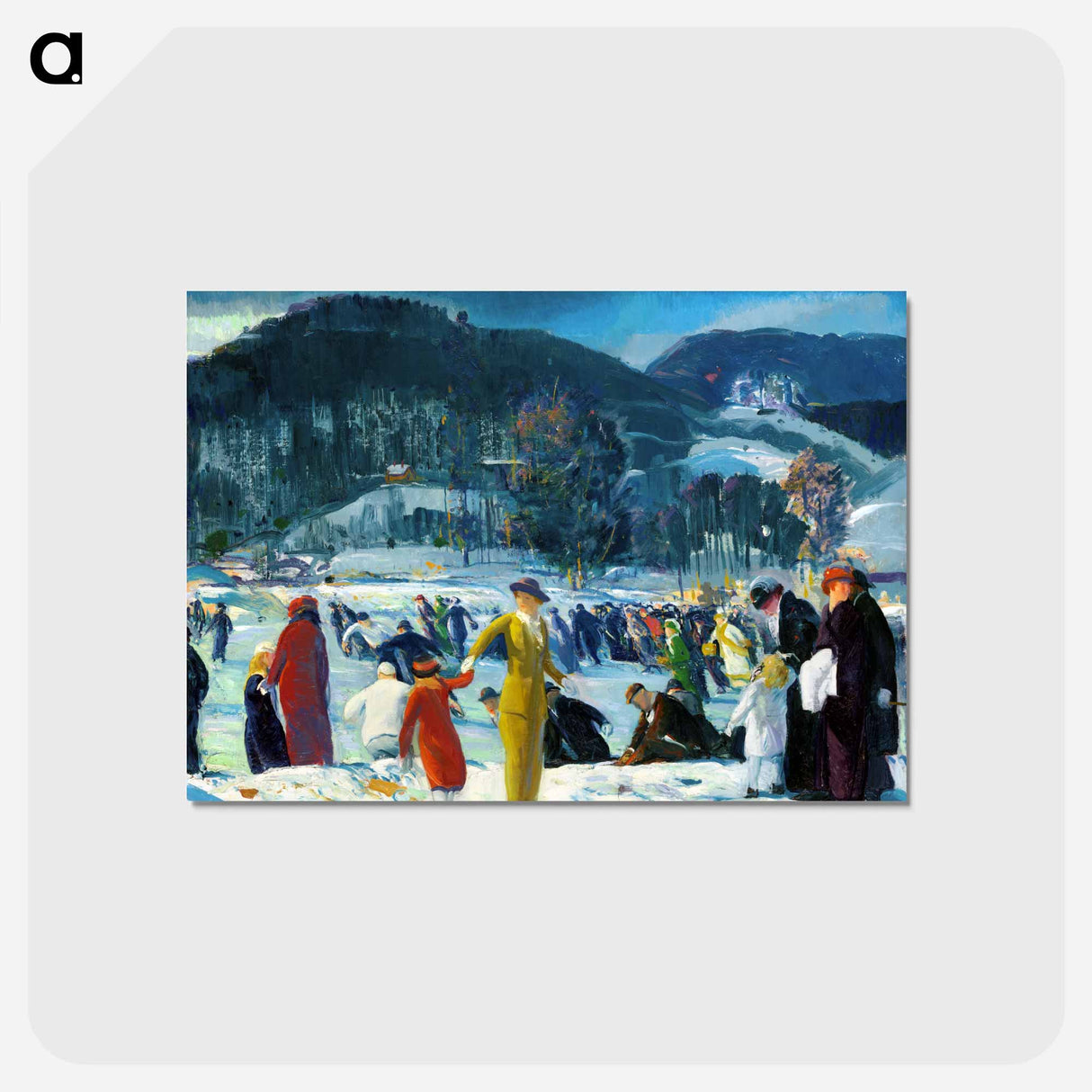 アートポストカード-Love of Winter - ジョージ ベローズ Postcard.