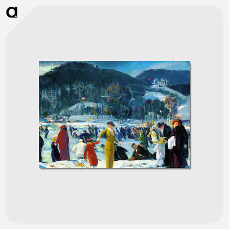 アートポストカード-Love of Winter - ジョージ ベローズ Postcard.