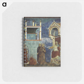 アートメモ帳-The Trial by Fire, St. Francis offers to walk through fire, to convert the Sultan of Egypt - ジョット ディ ボンドーネ Memo.