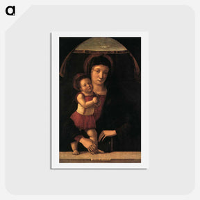 アートポストカード-Madonna with Child - ジョヴァンニ ベッリーニ Postcard.