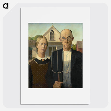 American Gothic - Grant Wood Poster.