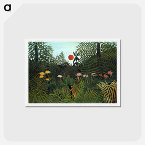 アートポストカード-Virgin Forest with Sunset - アンリ ルソー Postcard.